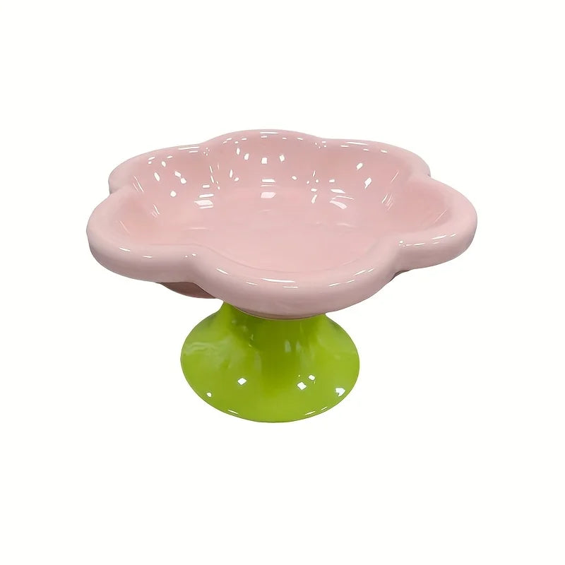 Flower Bowl — Elevated Ceramic Dish for Whisker-Happy Meals