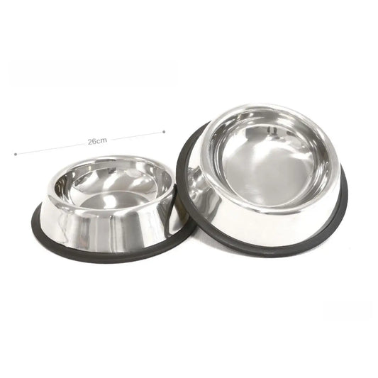 Cuencos antideslizantes de acero inoxidable — 18/22/26 cm