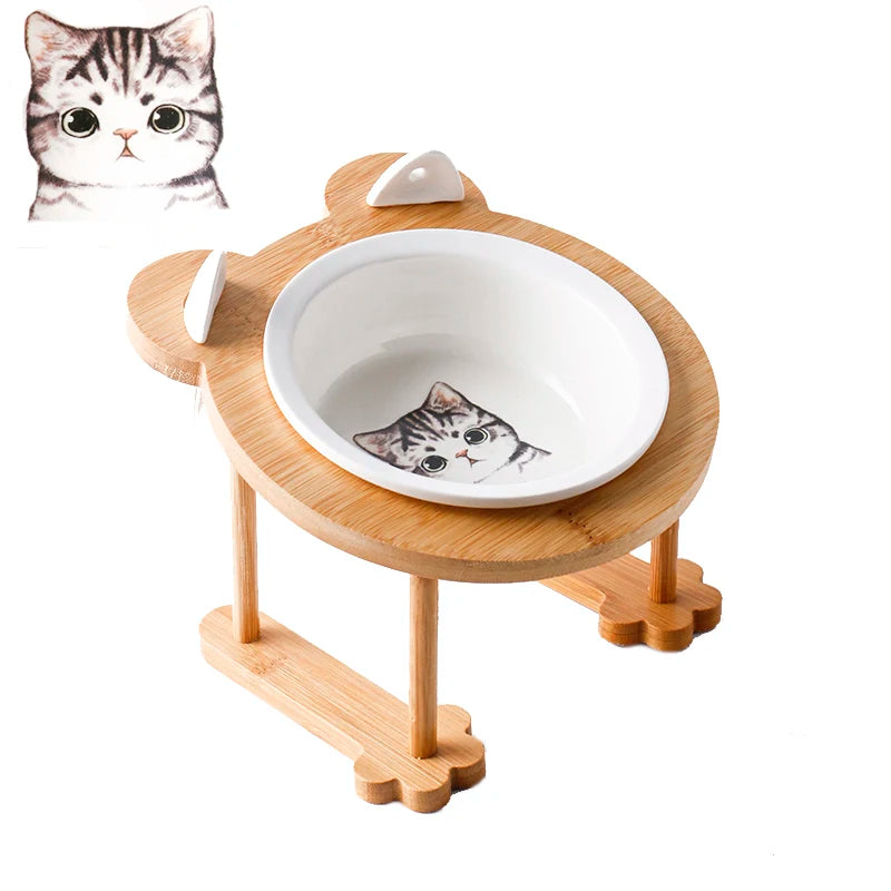 Raised Ceramic Food & Water Set