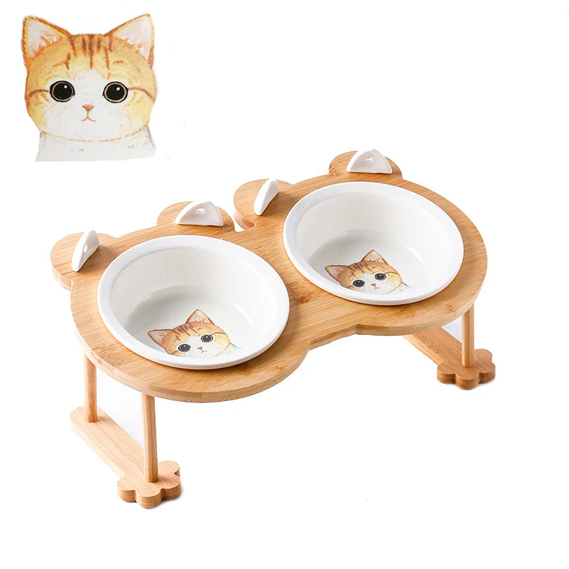 Raised Ceramic Food & Water Set