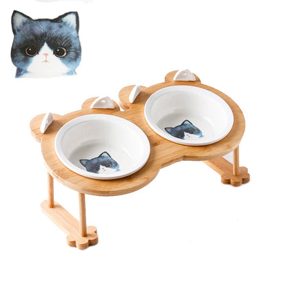 Raised Ceramic Food & Water Set