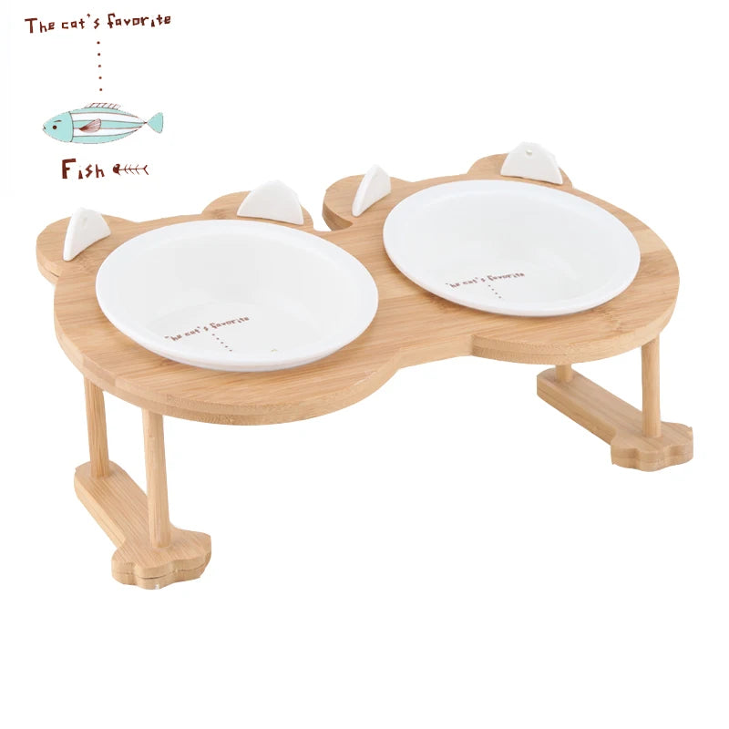 Raised Ceramic Food & Water Set