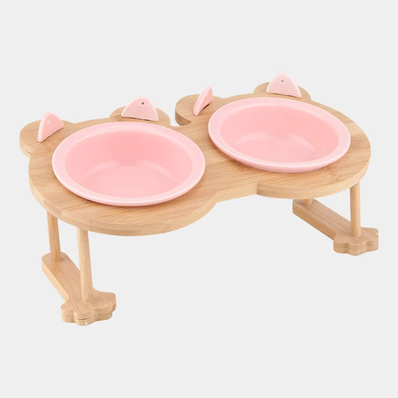 Raised Ceramic Food & Water Set