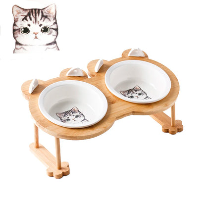 Raised Ceramic Food & Water Set