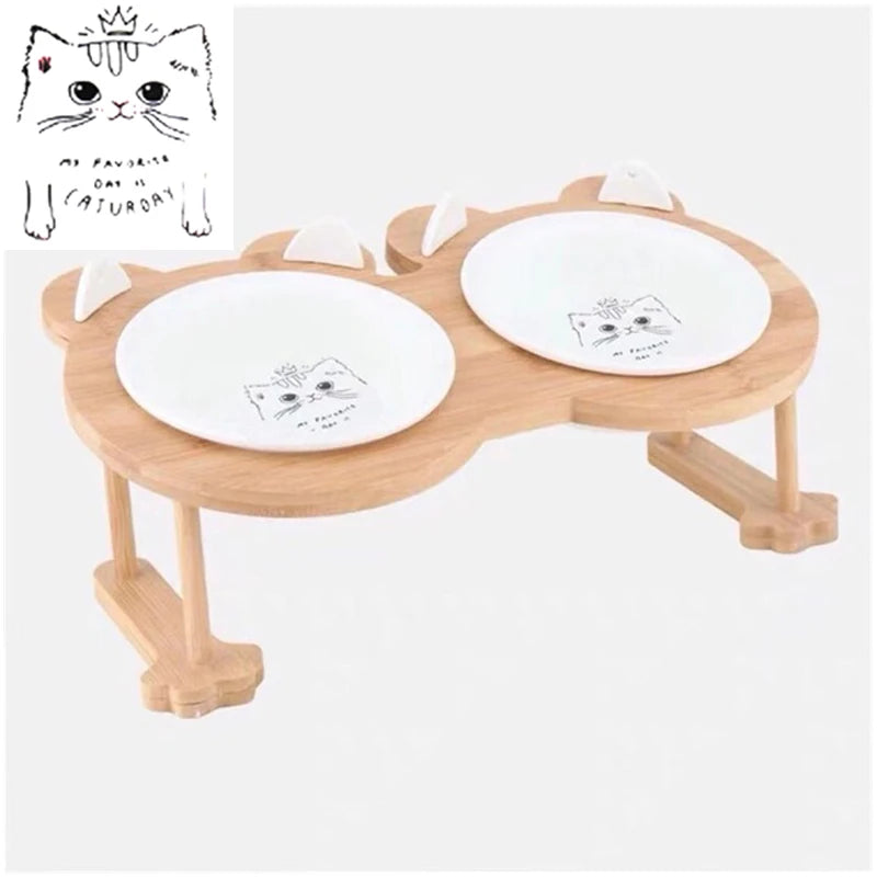 Raised Ceramic Food & Water Set