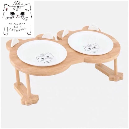 Raised Ceramic Food & Water Set