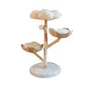 Solid Wood Cat Tree — Sisal Posts & Double Nest