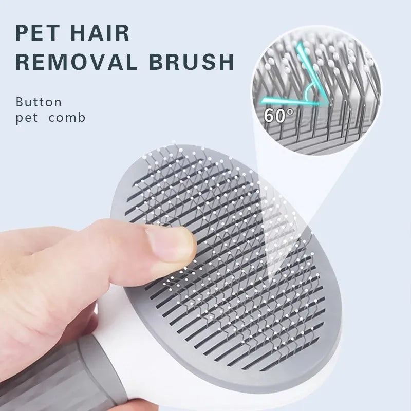 One-Click Clean Grooming Brush for Cats