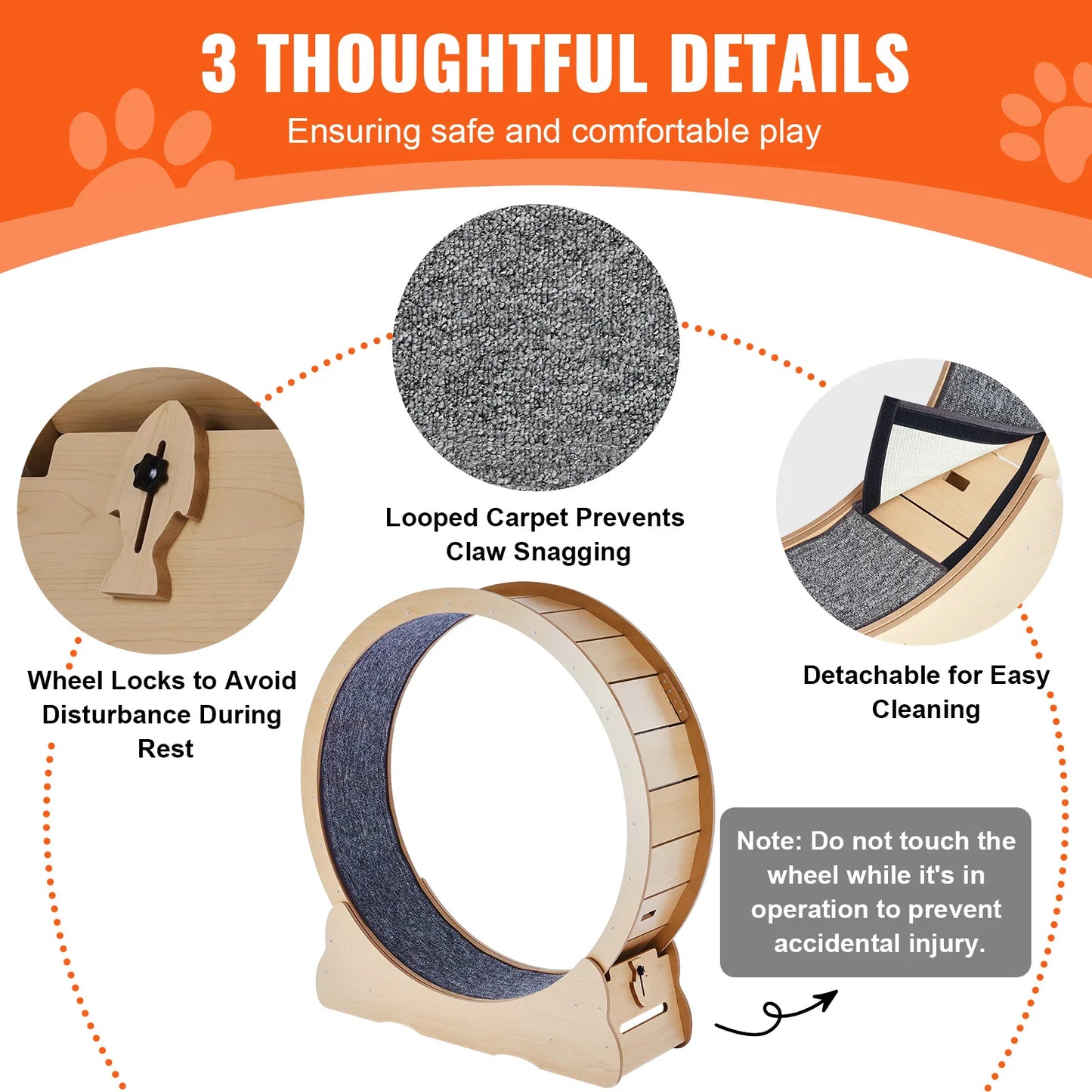 Wooden Cat Exercise Wheel — Indoor Running Track