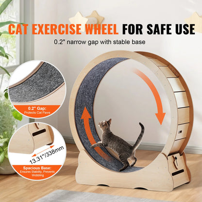 Wooden Cat Exercise Wheel — Indoor Running Track