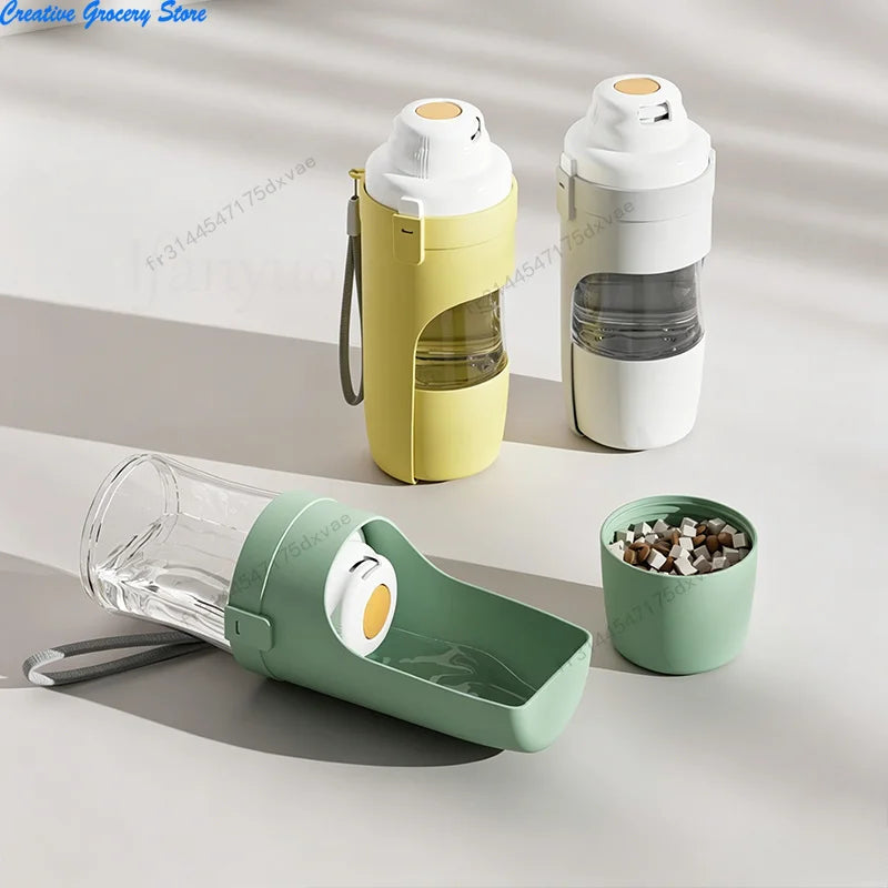 Dog Travel Water Bottle 2 In 1 Pwater Bottle For Dogs Leak-Proof Dog Travel Accessories Outdoor Water Cup Travel Pet Supplies
