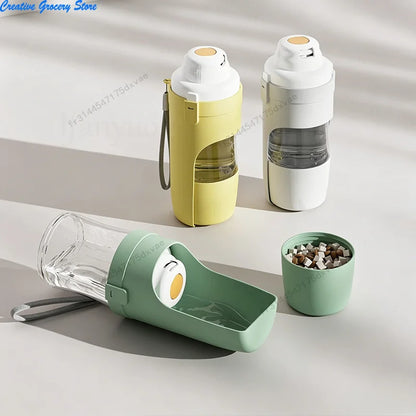 Dog Travel Water Bottle 2 In 1 Pwater Bottle For Dogs Leak-Proof Dog Travel Accessories Outdoor Water Cup Travel Pet Supplies