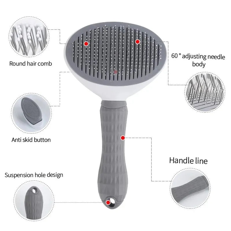 One-Click Clean Grooming Brush for Cats