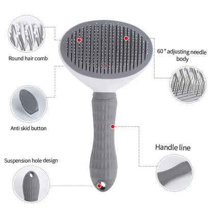One-Click Clean Grooming Brush for Cats