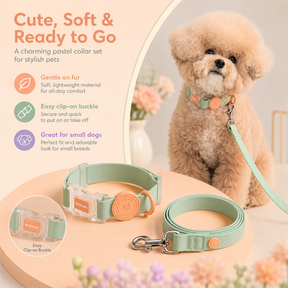 Pastel Silicone Lightweight and Easy To Clean Adjustable Pet Collar Designed for Small Dogs