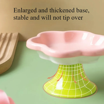 Flower Bowl — Elevated Ceramic Dish for Whisker-Happy Meals