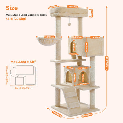 106 cm Cat Tower — Perch, Hammock & Hideout