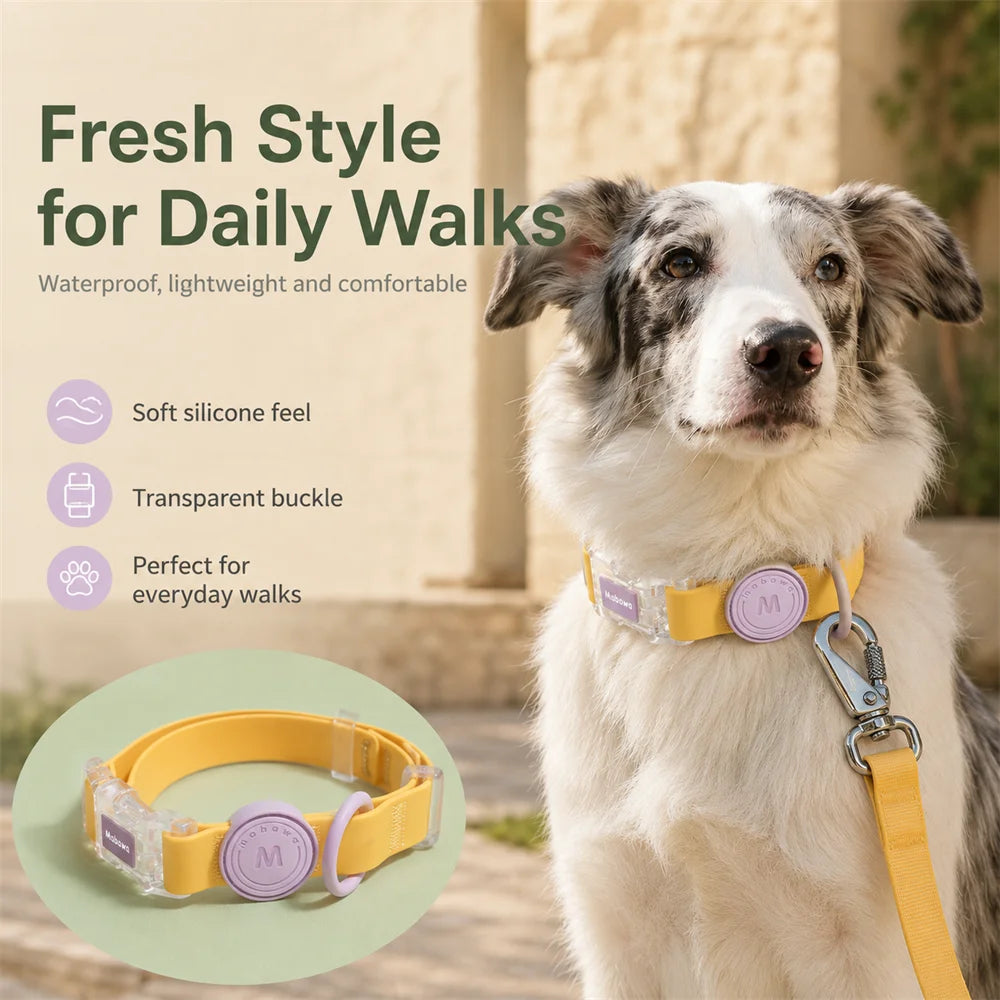 Pastel Silicone Lightweight and Easy To Clean Adjustable Pet Collar Designed for Small Dogs