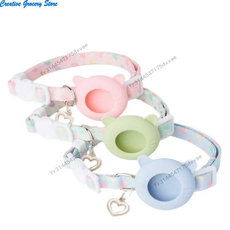 Adjustable AirTag Cat Collar,Pet Tracker Collar for  AirTag,Breakaway Collar with AirTag Case,Cat Collar with GPS Holder,Pet toy