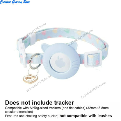 Adjustable AirTag Cat Collar,Pet Tracker Collar for  AirTag,Breakaway Collar with AirTag Case,Cat Collar with GPS Holder,Pet toy
