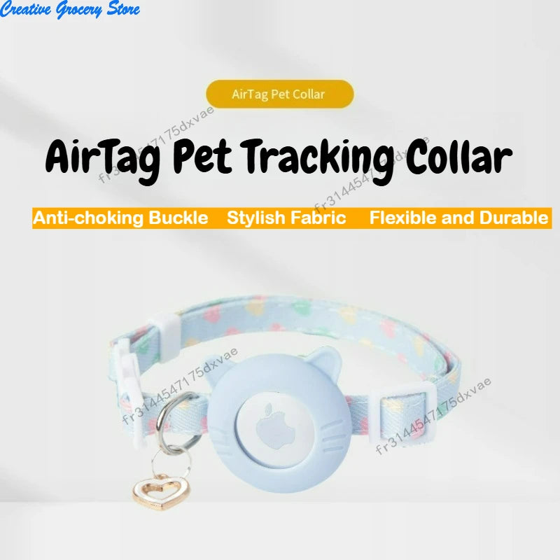 Adjustable AirTag Cat Collar,Pet Tracker Collar for  AirTag,Breakaway Collar with AirTag Case,Cat Collar with GPS Holder,Pet toy