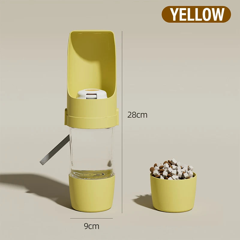 Dog Travel Water Bottle 2 In 1 Pwater Bottle For Dogs Leak-Proof Dog Travel Accessories Outdoor Water Cup Travel Pet Supplies