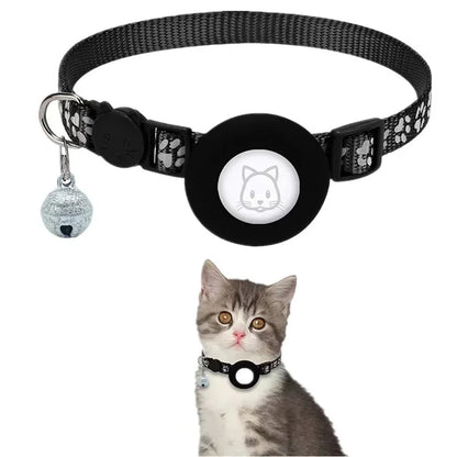 AirTag-Ready Breakaway Cat Collar — Bell & Reflective Trim