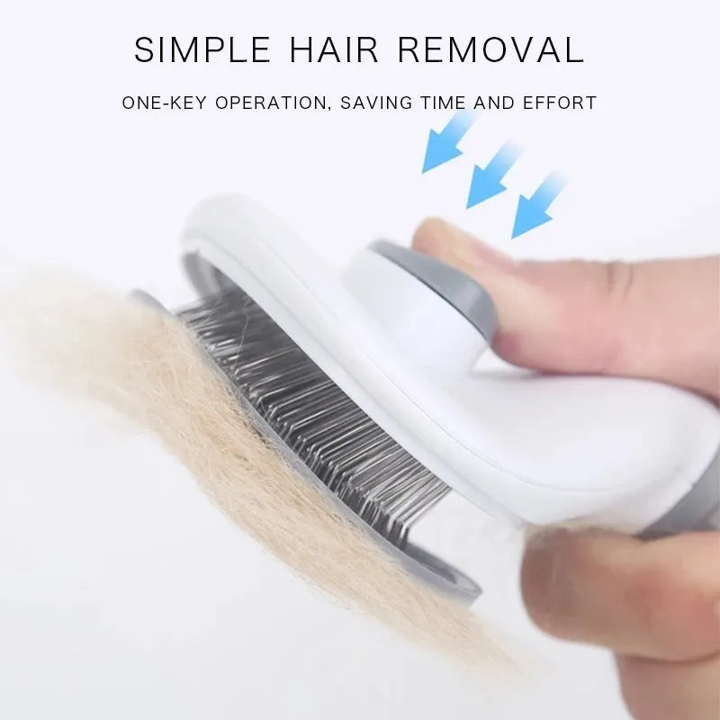 One-Click Clean Grooming Brush for Cats