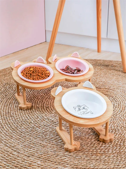 Raised Ceramic Food & Water Set