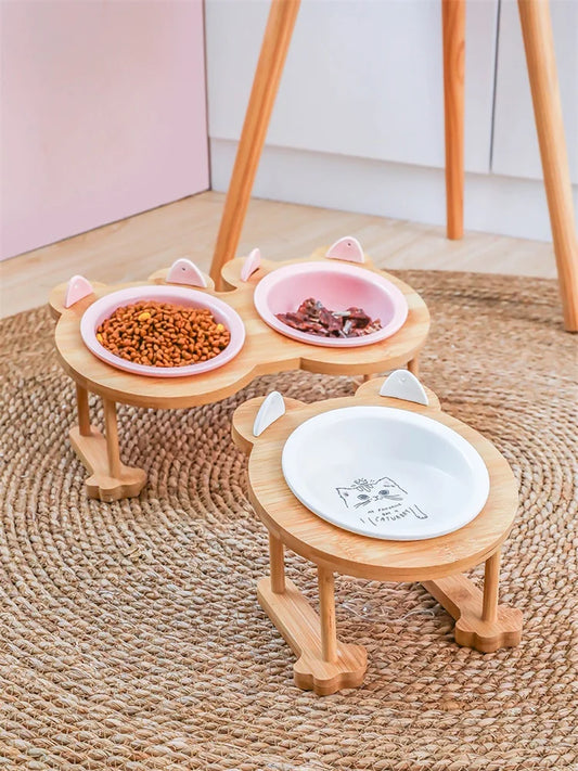 Raised Ceramic Food & Water Set