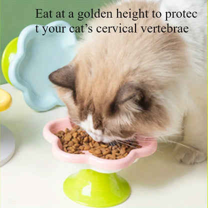 Flower Bowl — Elevated Ceramic Dish for Whisker-Happy Meals