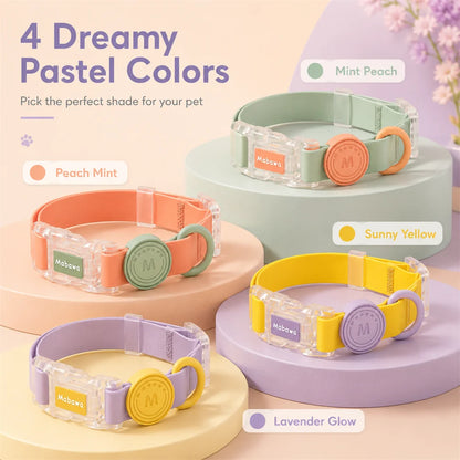 Pastel Silicone Lightweight and Easy To Clean Adjustable Pet Collar Designed for Small Dogs