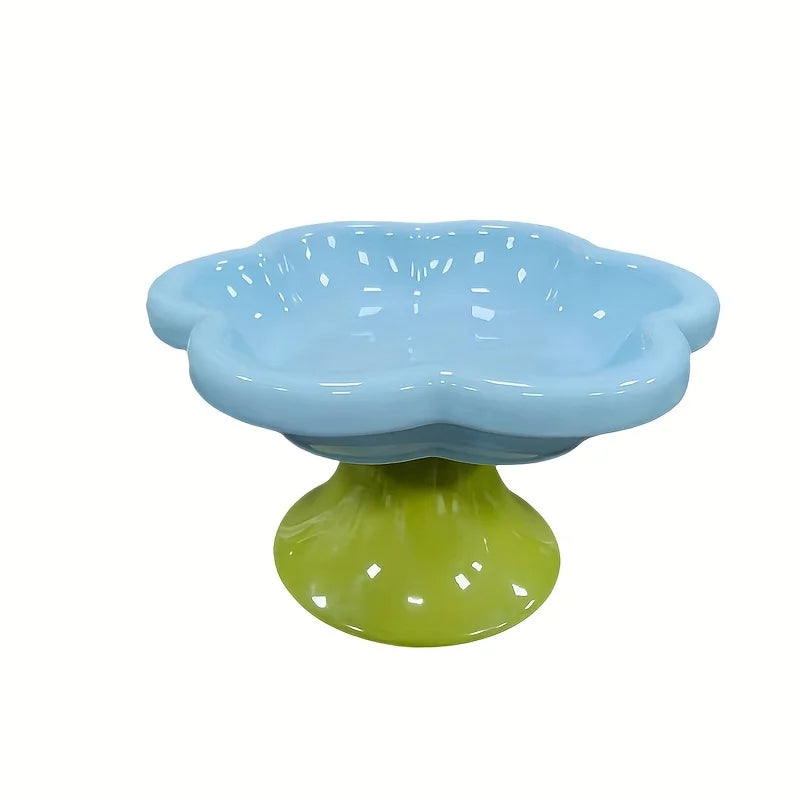 Flower Bowl — Elevated Ceramic Dish for Whisker-Happy Meals