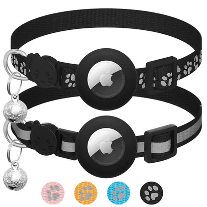 AirTag-Ready Breakaway Cat Collar — Bell & Reflective Trim