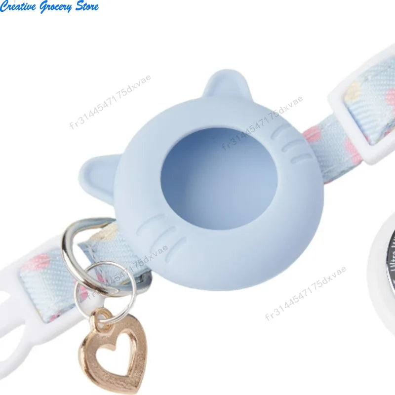 Adjustable AirTag Cat Collar,Pet Tracker Collar for  AirTag,Breakaway Collar with AirTag Case,Cat Collar with GPS Holder,Pet toy