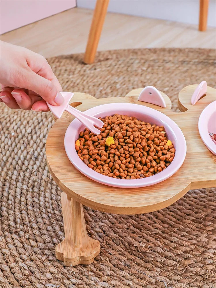 Raised Ceramic Food & Water Set