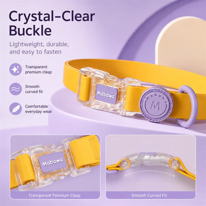 Pastel Silicone Lightweight and Easy To Clean Adjustable Pet Collar Designed for Small Dogs